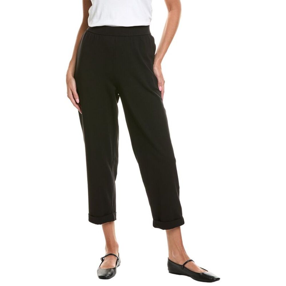 Eileen Fisher Womens  Cropped Pant, Black